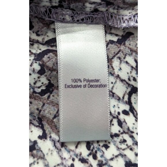 NWT JENNIFER LOPEZ Purple Sheer Snakeskin Cold Shoulder Top w/ Crystals Size XSP - Picture 5 of 9